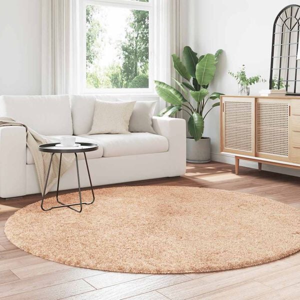 vidaXL Tapis Shaggy &agrave; poils longs NAVARRA beige 200x200 cm polyester