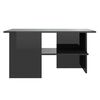 vidaXL Table basse noir brillant 90x60x46,5 cm bois d'ingénierie