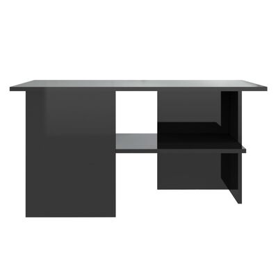 vidaXL Table basse Noir brillant 90x60x46,5 cm Aggloméré