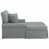vidaXL Chaise lounge avec jupe Gris clair 91 x 157 x 91 cm tissu