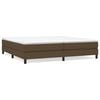 vidaXL Cadre de lit &agrave; lattes marron fonc&eacute; 200x200 cm tissu