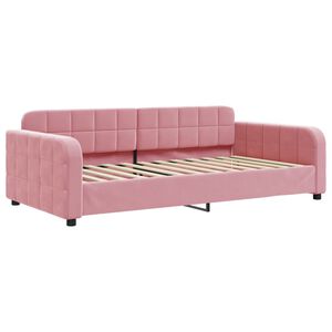 vidaXL Lit de repos rose 100x200 cm velours