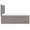 vidaXL Sommier &agrave; lattes de lit avec matelas Taupe 140x190 cm Tissu