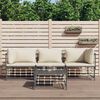 vidaXL Salon de jardin 4 pcs avec coussins anthracite résine tressée