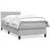 vidaXL Sommier &agrave; lattes de lit et matelas gris clair 80x210 cm velours