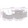 vidaXL Salon de jardin avec coussins 7 pcs beige r&eacute;sine tress&eacute;e acacia