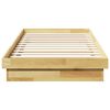 vidaXL Cadre de lit sans matelas 90x200 cm bois massif de ch&ecirc;ne
