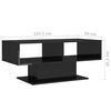 vidaXL Table basse noir brillant 103,5x50x44,5 cm bois d'ingénierie
