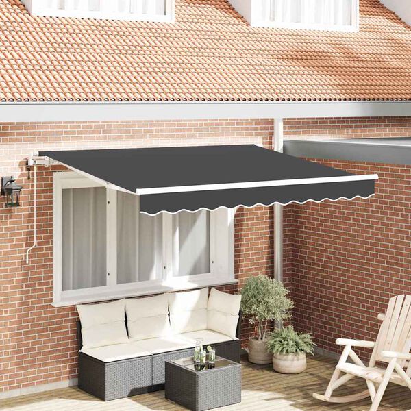 vidaXL Auvent R&eacute;tractable Anthracite 250 x 200 cm