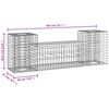 vidaXL Banc de jardin design gabion 183x41x60,5 cm bois massif douglas