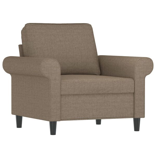 vidaXL Fauteuil avec repose-pied Taupe 60 cm Tissu