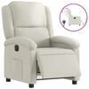 vidaXL Fauteuil inclinable &eacute;lectrique Cr&egrave;me Velours