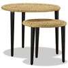 vidaXL Table basse 2 pcs jute naturelle
