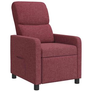 vidaXL Fauteuil inclinable Bordeaux Tissu