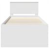 vidaXL Cadre de lit Blanc 120 x 200 cm Bois d'ing&eacute;nierie