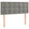 vidaXL Sommier &agrave; lattes de lit et matelas Gris clair 90x200 cm Velours
