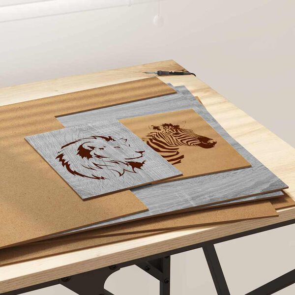 vidaXL Panneaux d&eacute;coratifs 50 pcs Gris Sonoma 40 x 60 x 0,27 cm