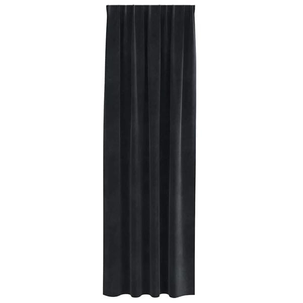 vidaXL Rideaux occultants 2 pcs Noir 140 x 260 cm Velours