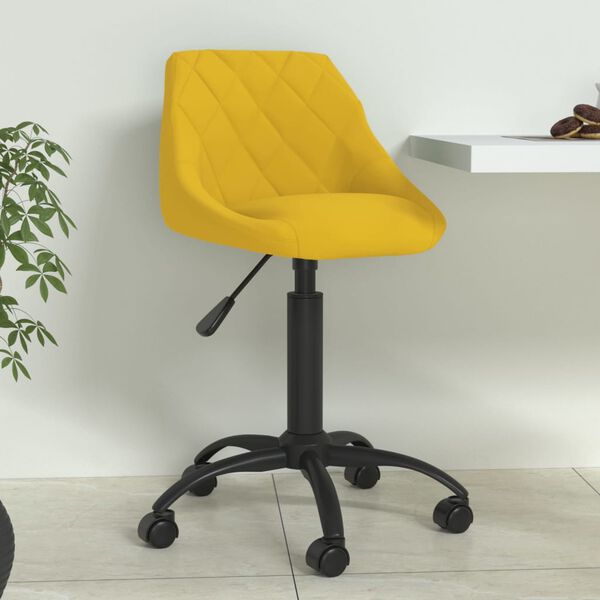 vidaXL Chaise de salle à manger Jaune moutarde Velours