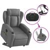 vidaXL Fauteuil de massage inclinable Gris foncé Tissu