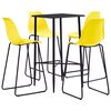 vidaXL Ensemble de bar 5 pcs Plastique Jaune