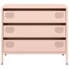 vidaXL Buffet rose 68x39x58,5 cm acier laminé à froid