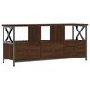 vidaXL Meuble TV ch&ecirc;ne marron 102x33x45 cm bois d'ing&eacute;nierie et fer