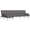vidaXL Canap&eacute;-lit en forme de L gris 255x140x70 cm similicuir