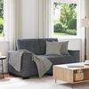 vidaXL Canapé causeuse gris foncé 120 cm velours