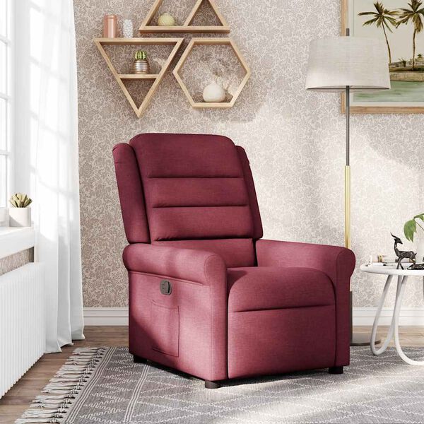 vidaXL Fauteuil inclinable Rouge bordeaux Tissu
