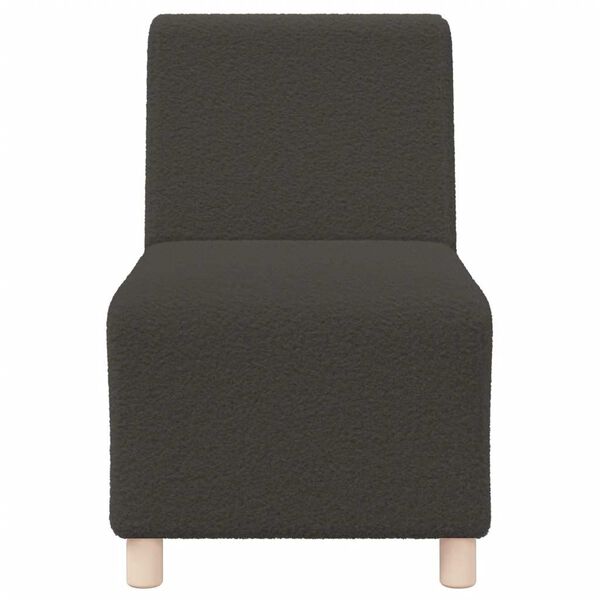 vidaXL Canapé modulaire sans accoudoirs Gris foncé 55 cm Tissu bouclé aspect laine