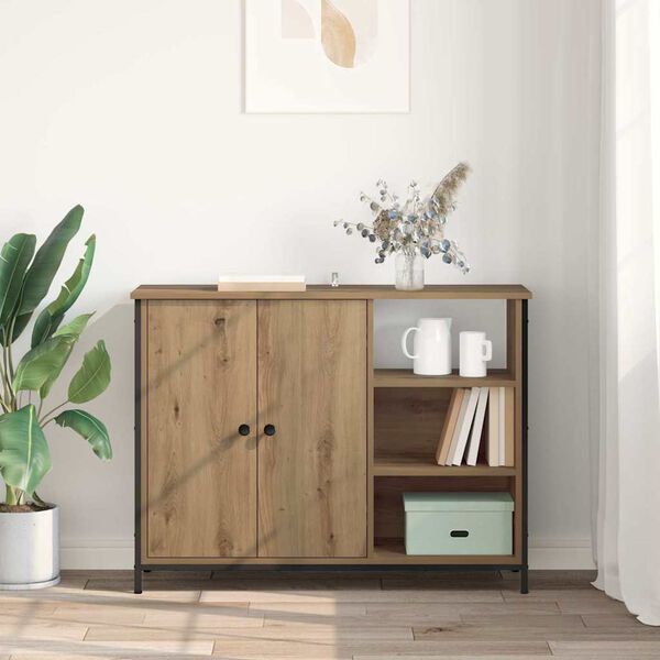 vidaXL Buffet Ch&ecirc;ne artisanal 100 x 33 x 75 cm Bois d'ing&eacute;nierie