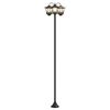 vidaXL Lampadaire &agrave; 3 t&ecirc;tes Noir 16 x 16 x 187 cm Aluminium et ABS