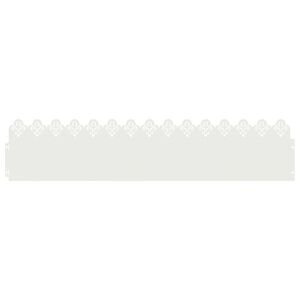 vidaXL Bordures de pelouse 10 pc 103 x 0,05 x 22 cm Acier Blanc