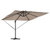 vidaXL Parasol Roma Taupe 286 x 285 x 270 cm Aluminium et polyester