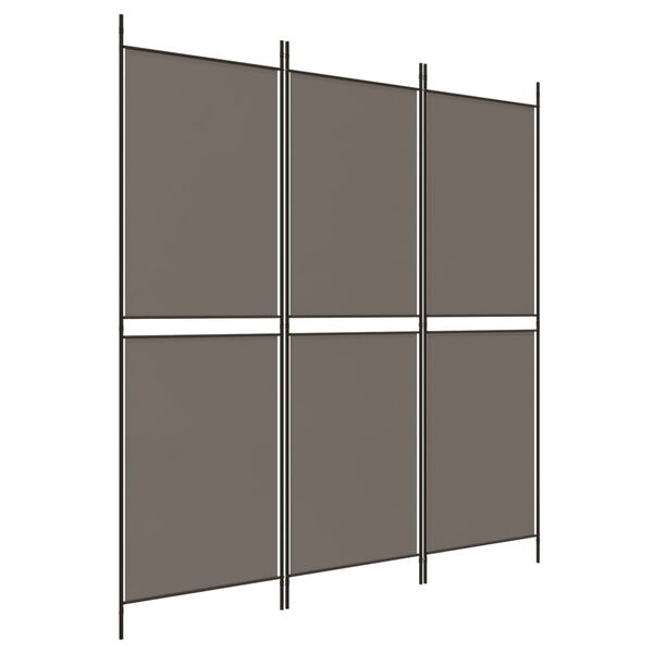 vidaXL Cloison de séparation 3 panneaux Anthracite 150x220 cm Tissu