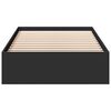 vidaXL Cadre de lit avec tiroirs sans matelas noir 90x200 cm