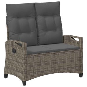 vidaXL Banc de jardin Gris et Gris fonc&eacute; 105 x 60 x 112 cm