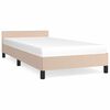 vidaXL Cadre de lit avec t&ecirc;te de lit sans matelas cappuccino 90x190 cm