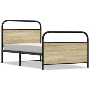 vidaXL Cadre de lit sans matelas 100x190 cm ch&ecirc;ne sonoma