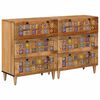 vidaXL Buffet 2 pc 60 x 33 x 75 cm Bois de mangue massif Naturel