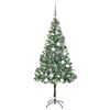 vidaXL Sapin de No&euml;l artificiel avec 300 LED Vert 180 cm PVC et Acier