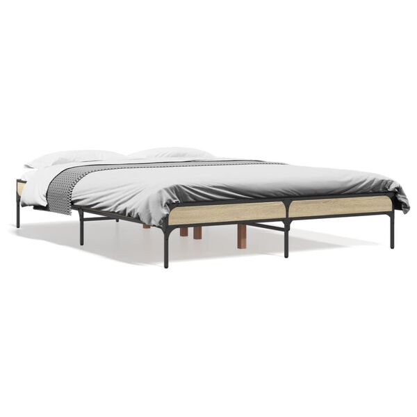 vidaXL Cadre de lit sans matelas chêne sonoma 120x200 cm