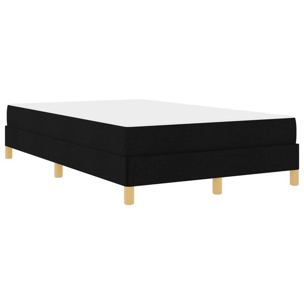 vidaXL Lit &agrave; ressorts avec matelas Noir 120 x 200 cm tissu