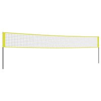 vidaXL Filet de volley-ball jaune et noir 823x244 cm PE tissu
