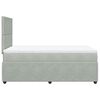 vidaXL Sommier &agrave; lattes de lit et matelas Gris clair 120x200cm Velours