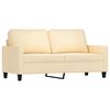 vidaXL Ensemble de canapés 3 pcs avec coussins Crème Tissu