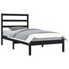 vidaXL Cadre de lit sans matelas noir 100x200 cm bois massif de pin