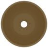 vidaXL Lavabo rond de luxe Cr&egrave;me mat 40x15 cm C&eacute;ramique