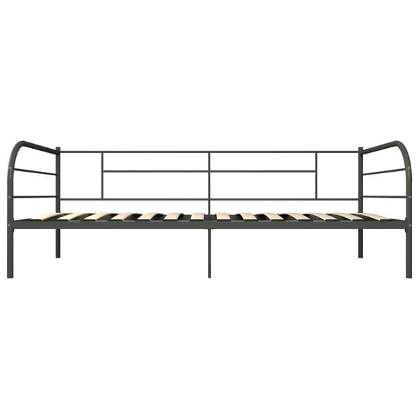 vidaXL Cadre de lit de repos sans matelas gris m&eacute;tal 90x200 cm
